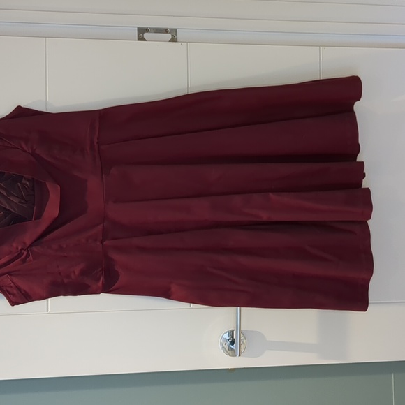 4XL (2X) Lindy Bop Fit & Flare Ruby Red Swing Dress - Picture 2 of 8